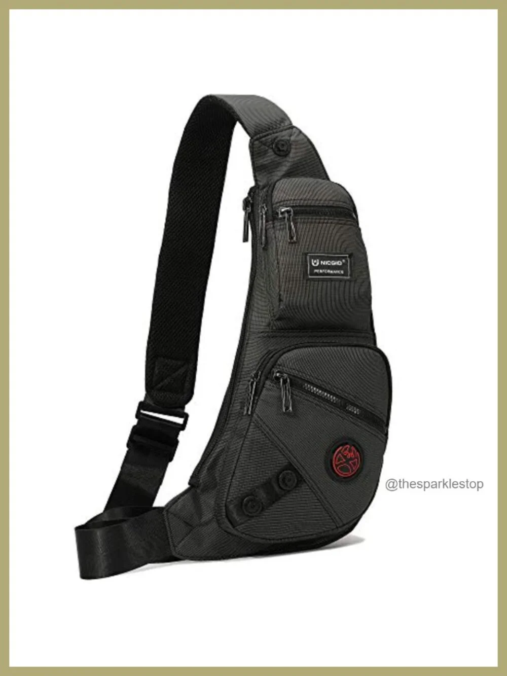 Nylon Sling Bag Crossbody Backpack for Travel Hiking Concealed Carry